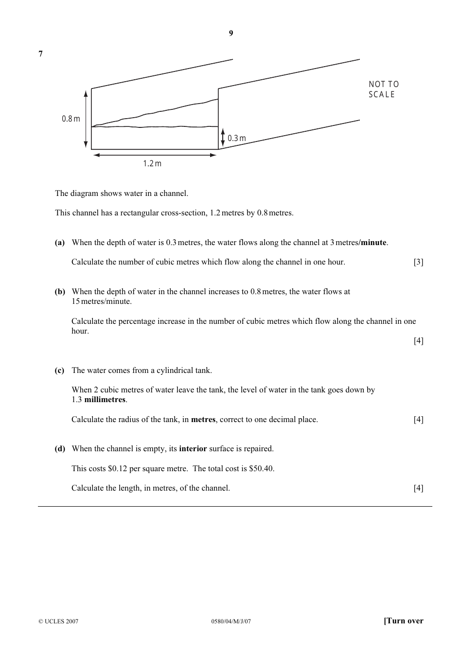 May / June 2007 University of Cambridge International Examinations: Mathematics Paper 4 (Extended), Page 9