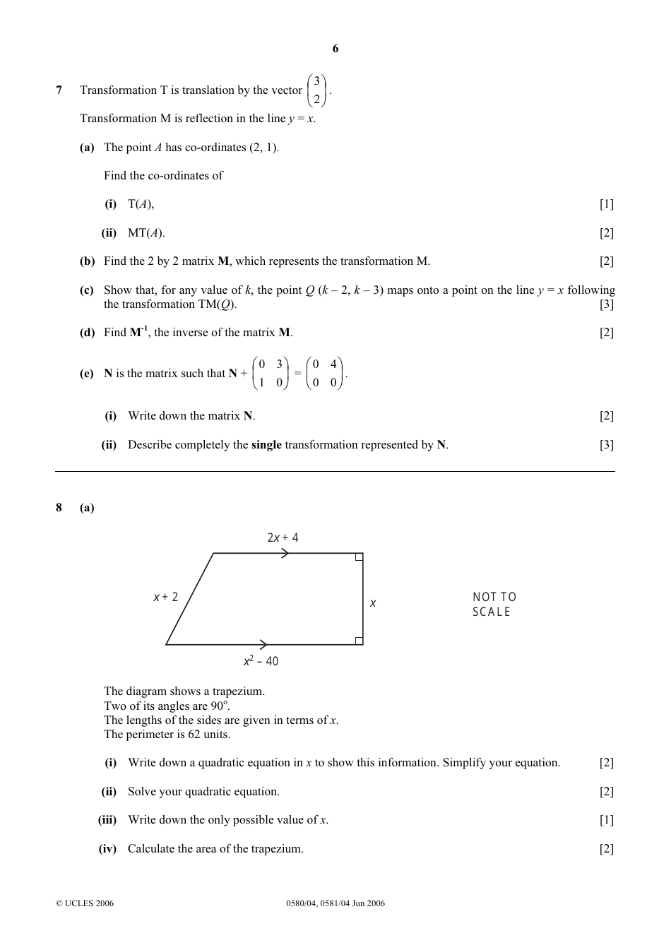 University of Cambridge International Examinations: Mathematics Paper 4 (Extended), Page 6