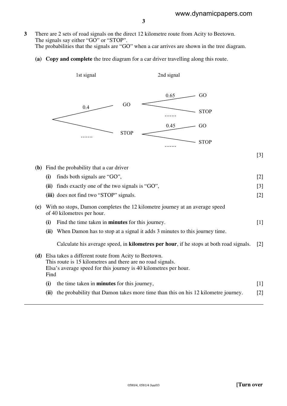 Cambridge International Examinations: Mathematics Paper 4, Page 3