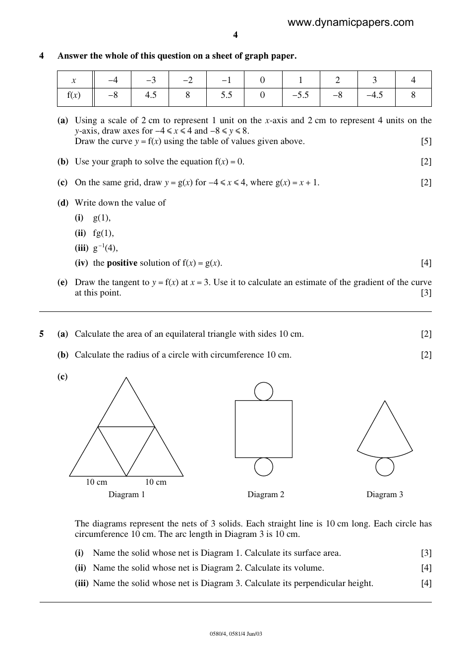 Cambridge International Examinations: Mathematics Paper 4, Page 4