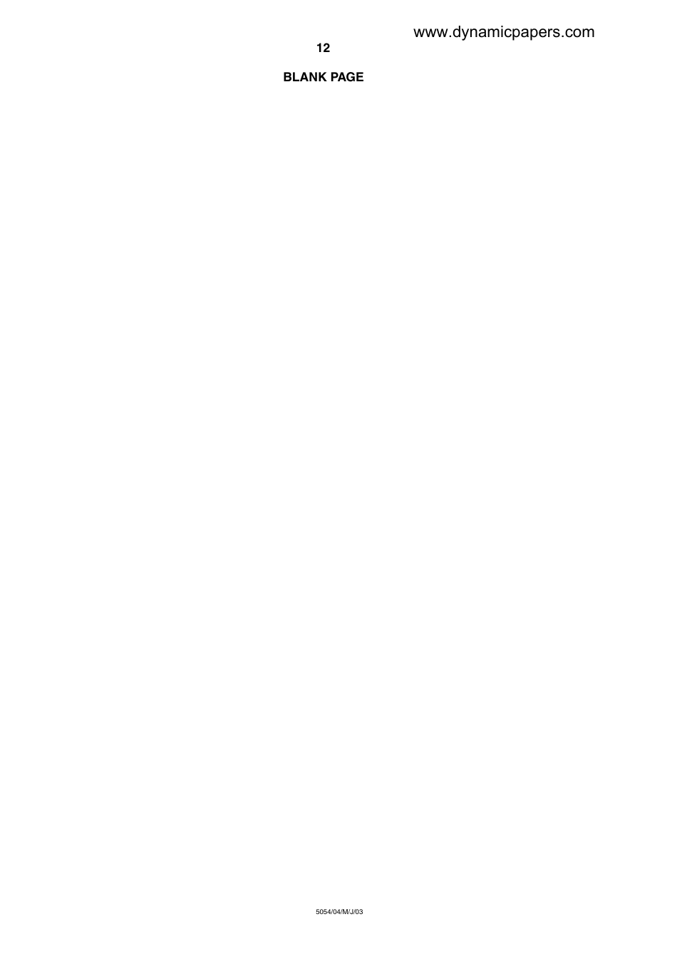 Cambridge International Examinations: Physics Paper 4 - Alternative to Practical, Page 12