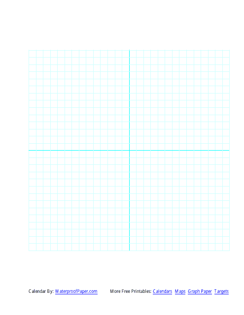 Grid Paper With Axis - Cyan