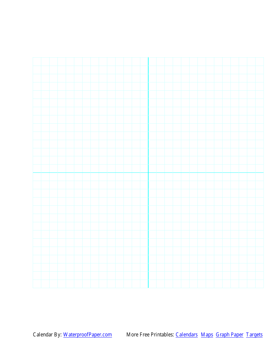 Grid Paper with Axis - Cyan
