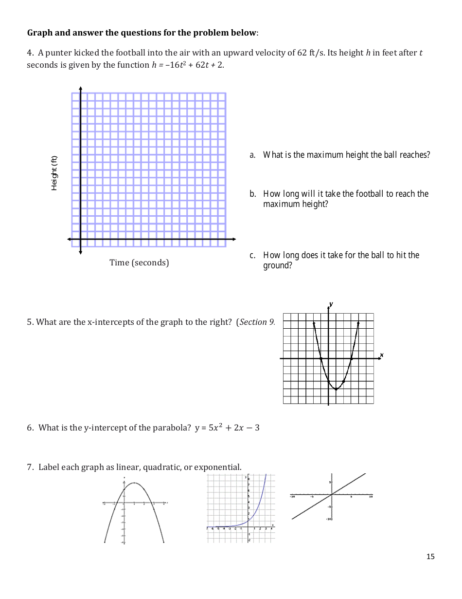 Algebra I: Final Review 2021-2022, Page 15
