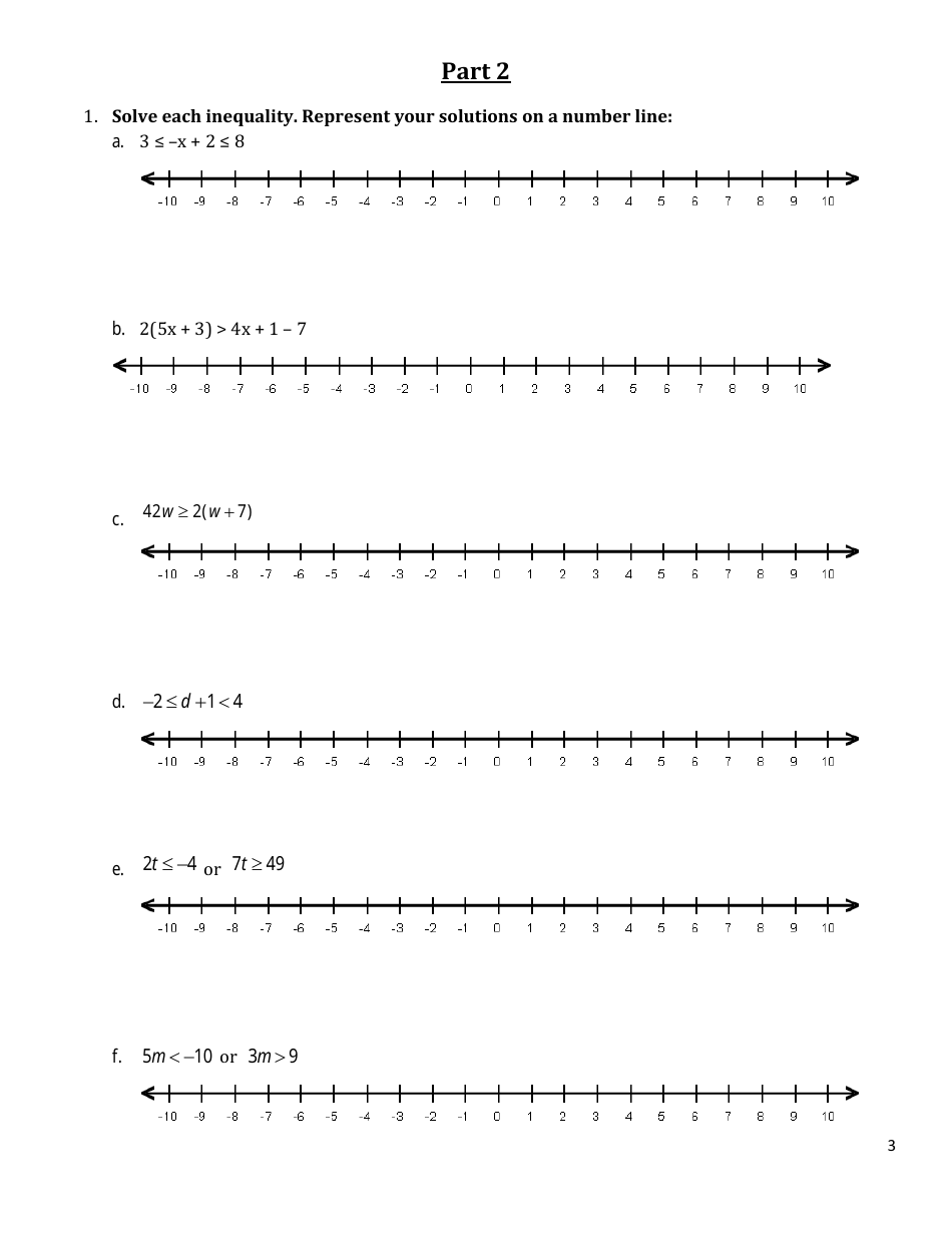 Algebra I: Final Review 2021-2022, Page 3
