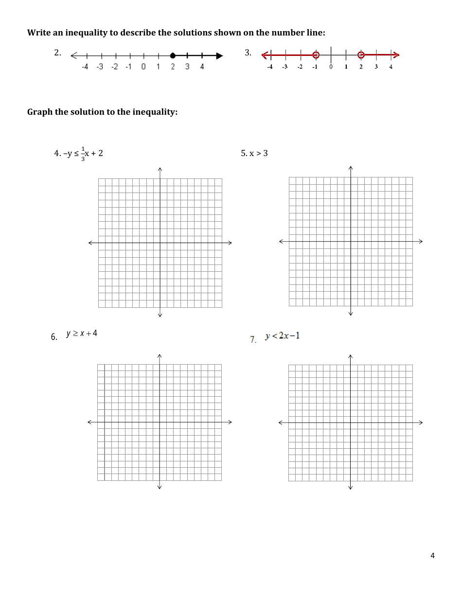 Algebra I: Final Review 2021-2022, Page 4