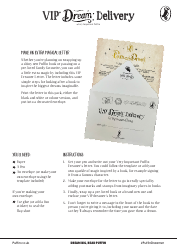 Document preview: Vip Dream Delivery Envelope Templates