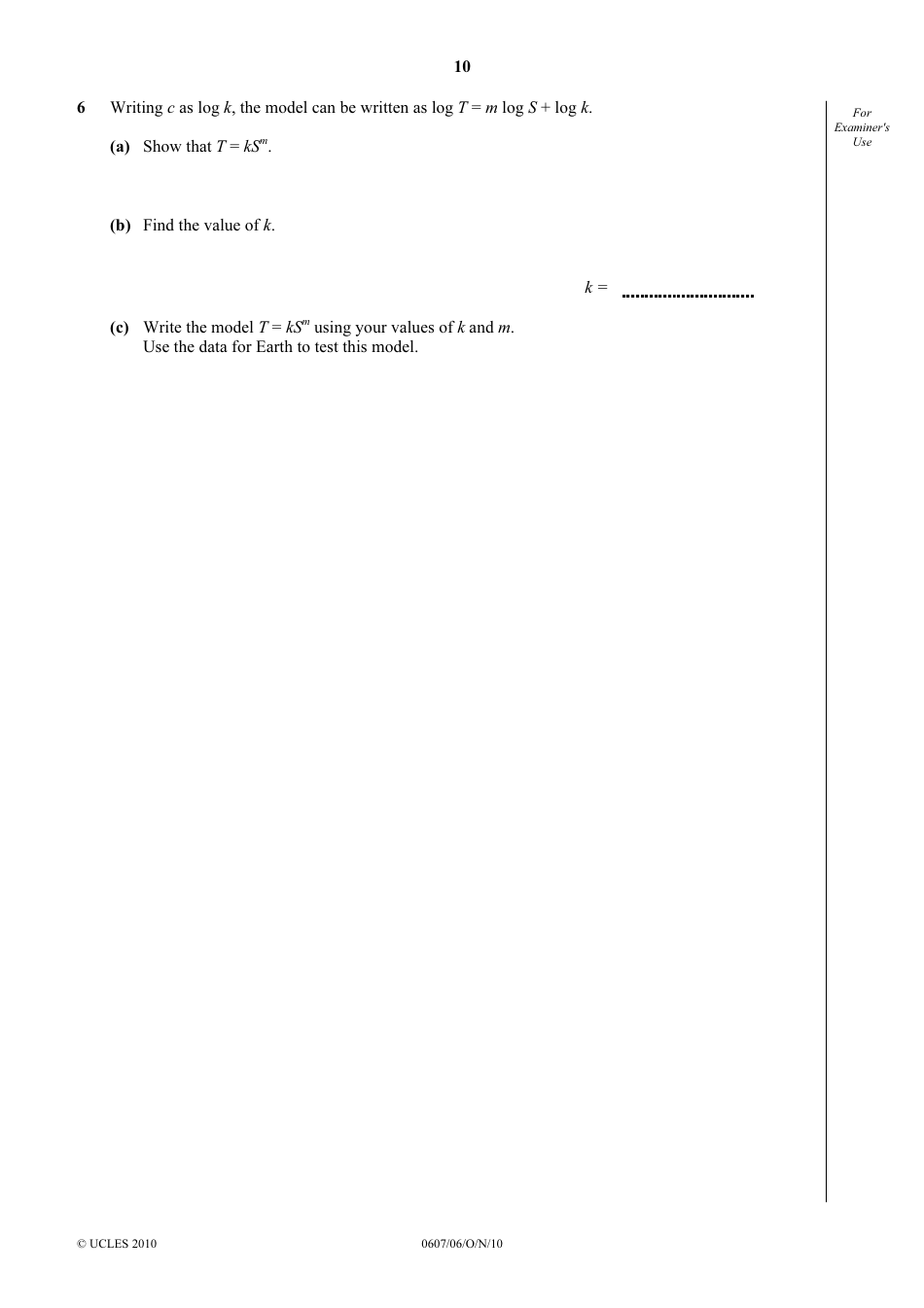 Cambridge International Mathematics Paper 6 (Extended), Page 10