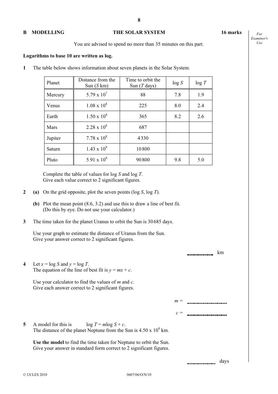Cambridge International Mathematics Paper 6 (Extended), Page 8