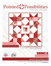 Document preview: Pointed Possibilities Quilt Pattern - Fat Quarter Shop