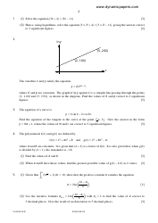 May/June 2015 Cambridge International Examinations: Mathematics Paper 2 Pure Mathematics 2 (P2), Page 2