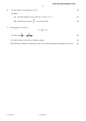 May/June 2015 Cambridge International Examinations: Mathematics Paper 2 Pure Mathematics 2 (P2), Page 3