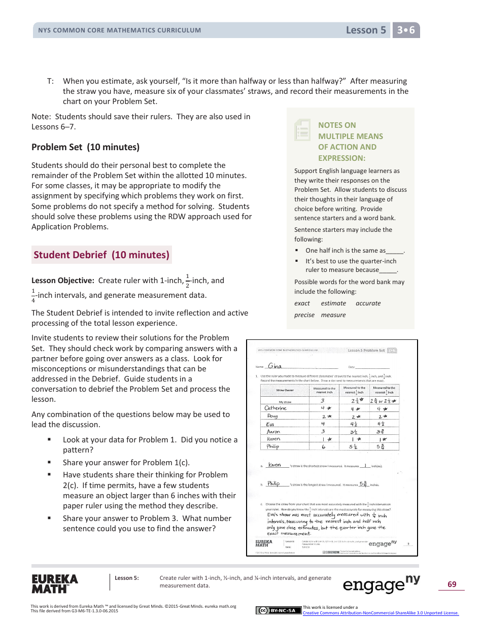 common core mathematics curriculum lesson 5 homework