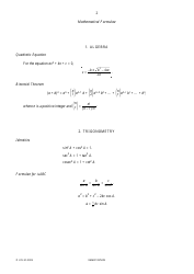 University of Cambridge International Examinations: Additional Mathematics Paper 1 - 0606/01, Page 2
