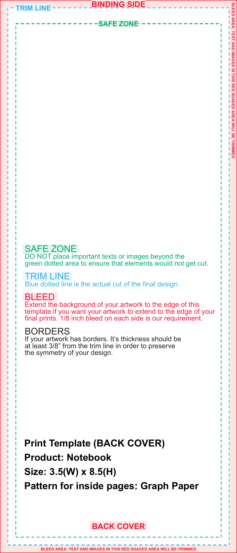 3.5x8.5 Notebook Print Template Download Printable PDF | Templateroller