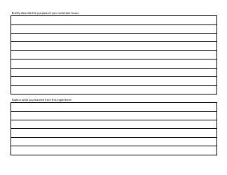 Volunteer Hours Log Sheet Template, Page 2