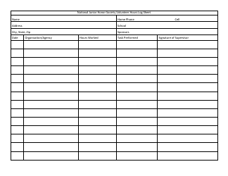 Document preview: Volunteer Hours Log Sheet Template