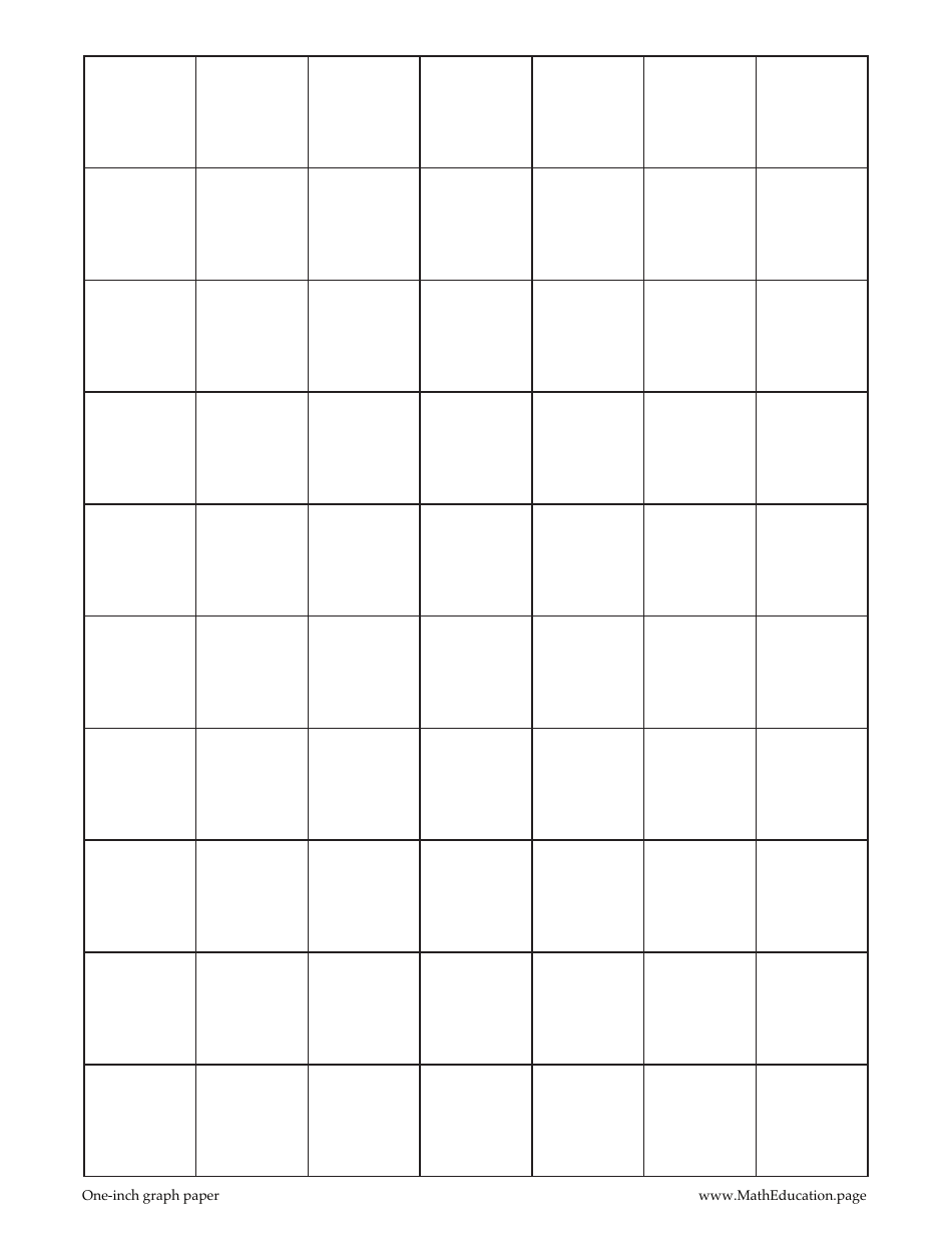 One-Inch Graph Paper, Page 1
