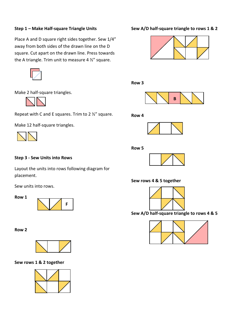 Queen Charlottes Crown Quilt Block Pattern, Page 2