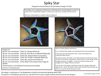 Spiky Star Beading Pattern Templates