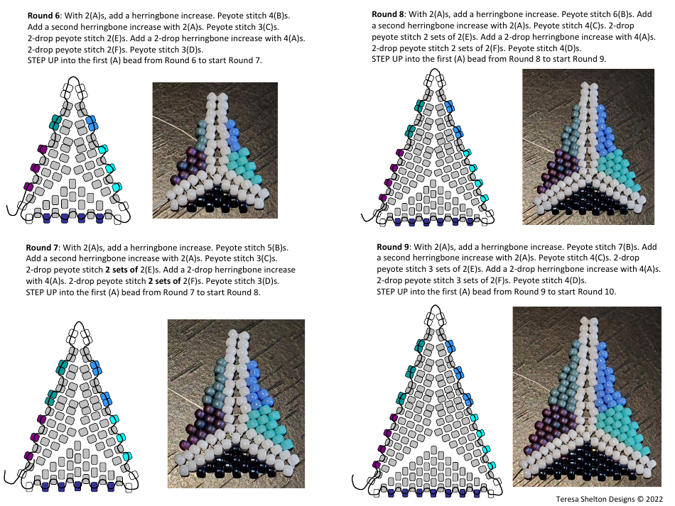 Spiky Star Beading Pattern Templates, Page 3
