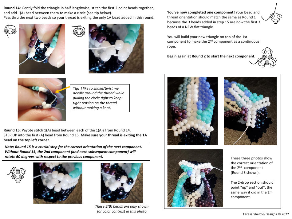 Spiky Star Beading Pattern Templates, Page 6