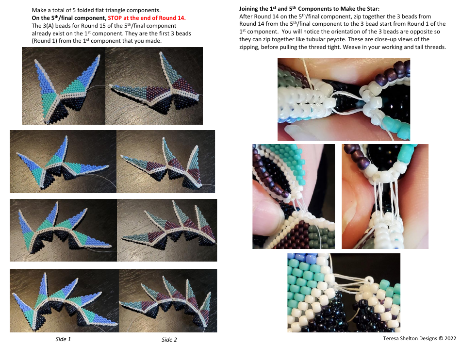 Spiky Star Beading Pattern Templates, Page 7