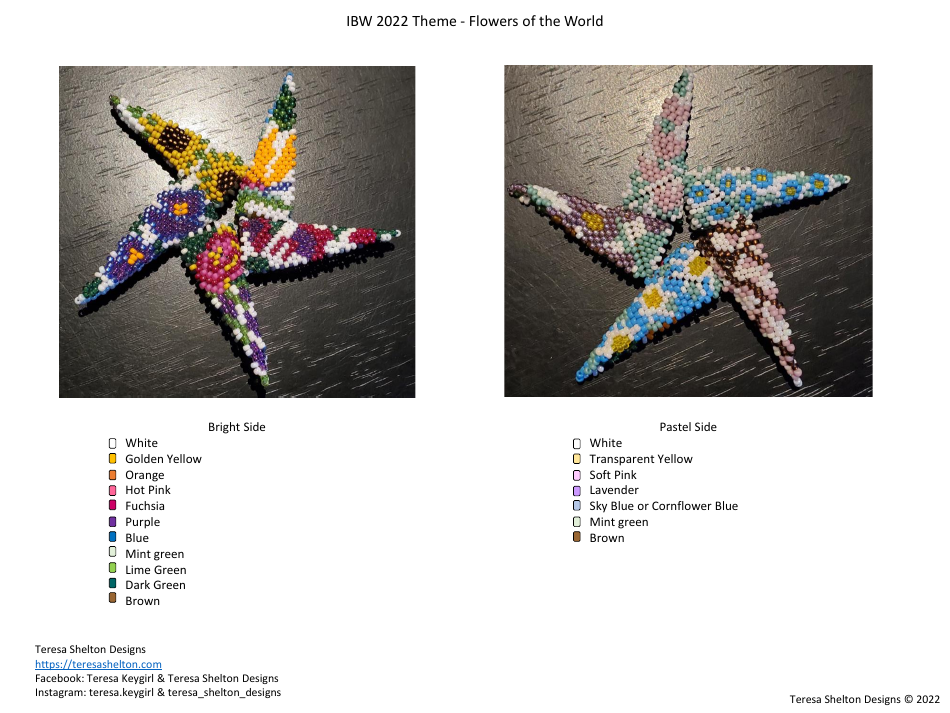 Spiky Star Beading Pattern Templates, Page 8