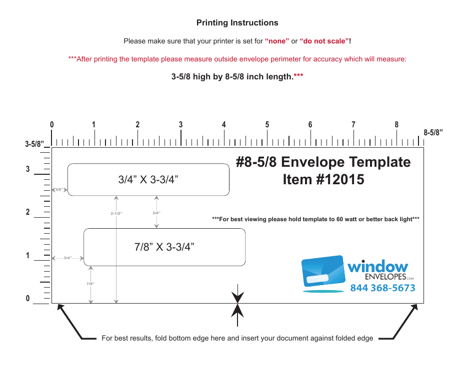 8-5/8 Envelope Template - Templateroller