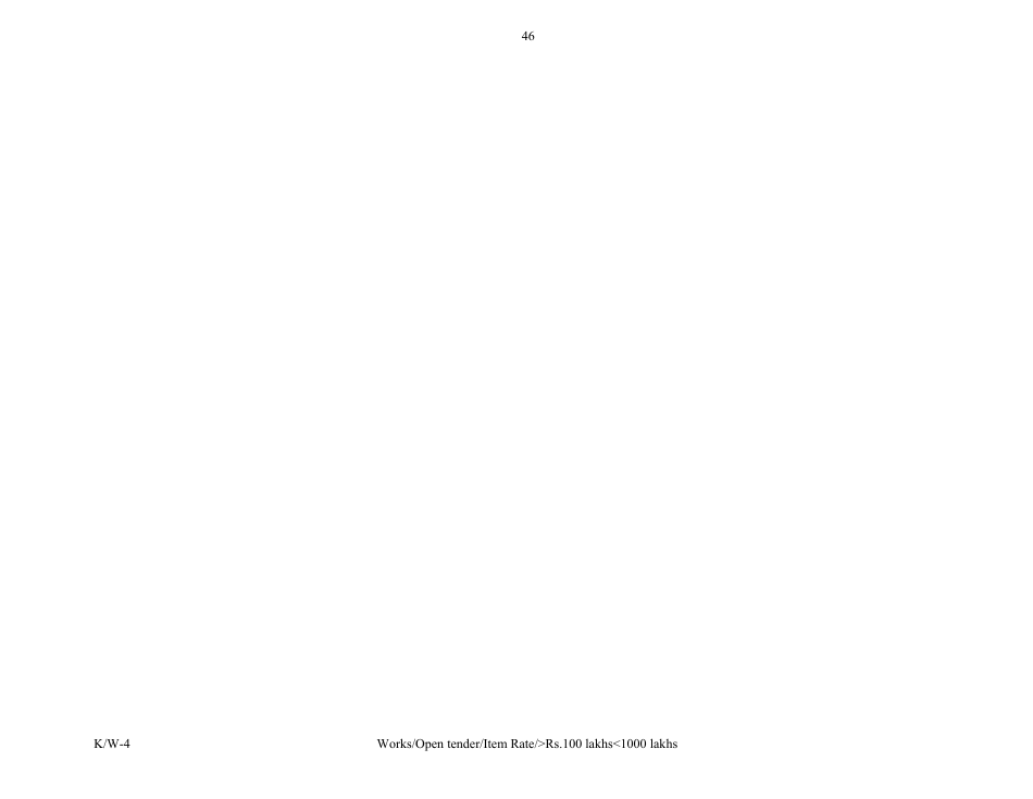 Annexure K / W-4 Open Tender - Item Rate Rs. 100 Lakhs Rs.1000 Lakhs - Karnataka, India, Page 46