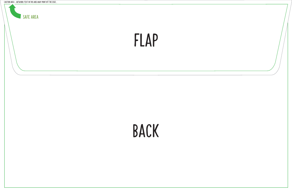 8.75 X 5.75 Envelope Template - Green Border, Page 2