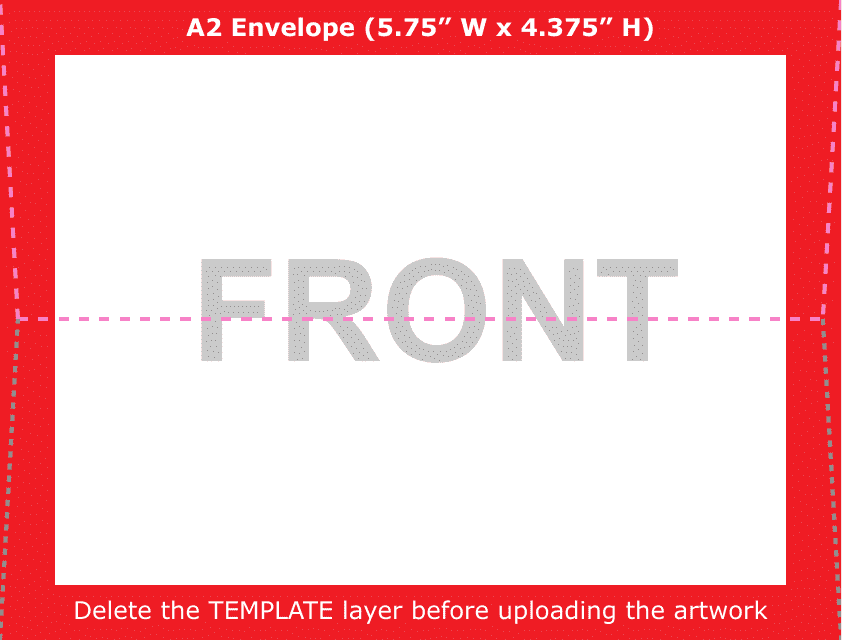 A2 Envelope Template - Front