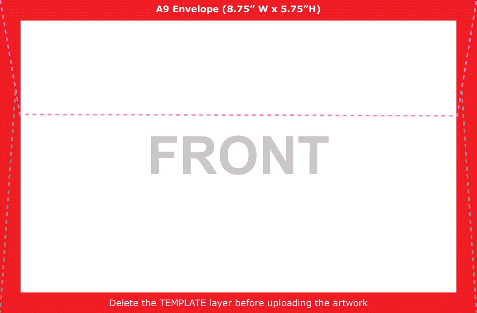 A9 Envelope Template - Front Download Pdf