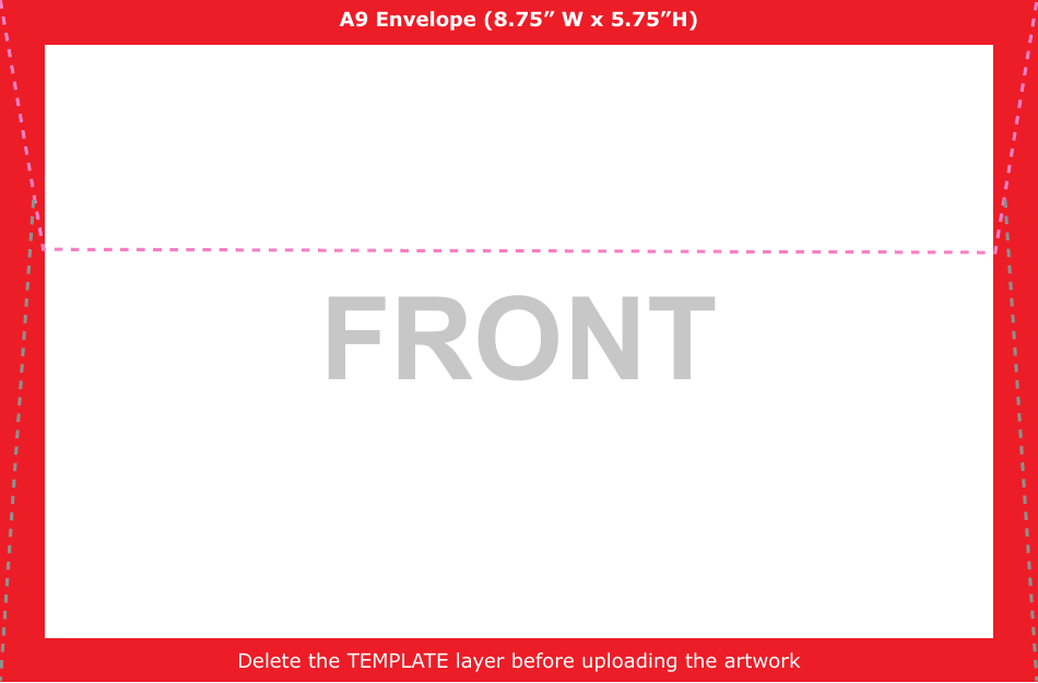 A9 Envelope Template Front Download Printable PDF Templateroller