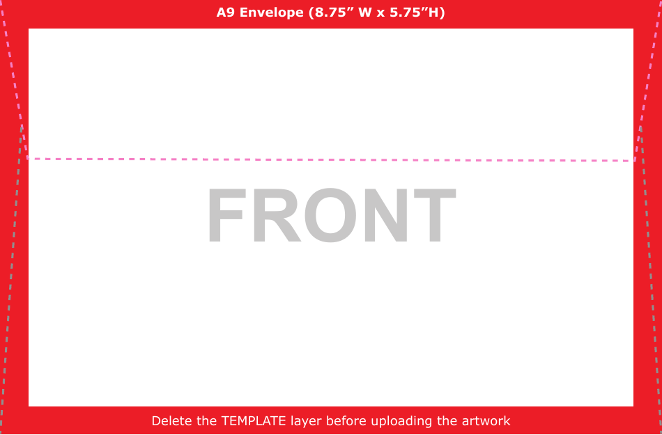 A9 Envelope Template - Front, Page 1