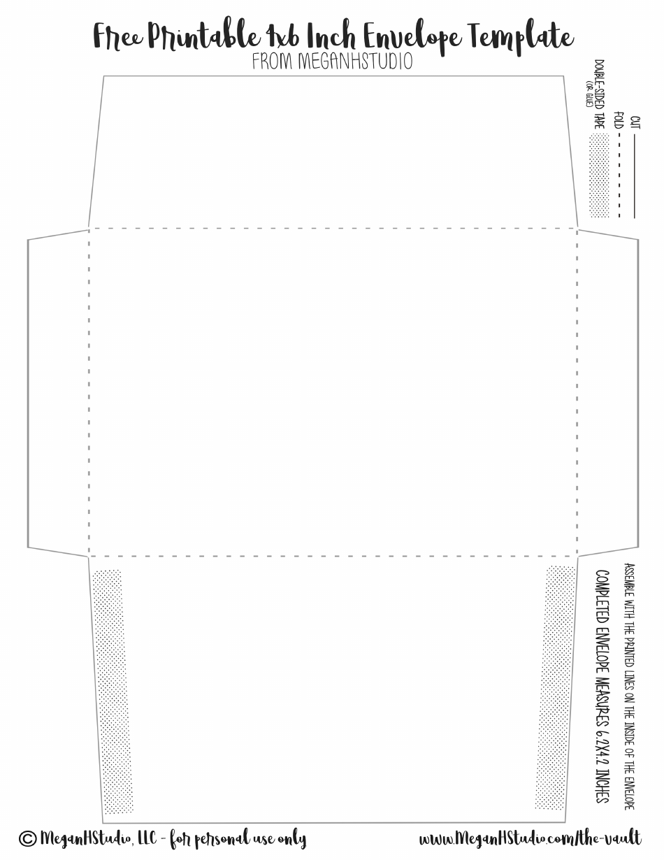 1x1 Inch Envelope Template - Meganhstudio, Page 1