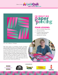 Document preview: Foundation Paper Piecing Pillow Quilt Pattern Template