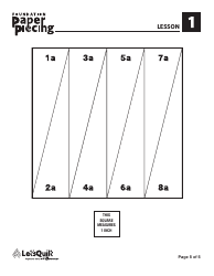 Foundation Paper Piecing Pillow Quilt Pattern Template, Page 5