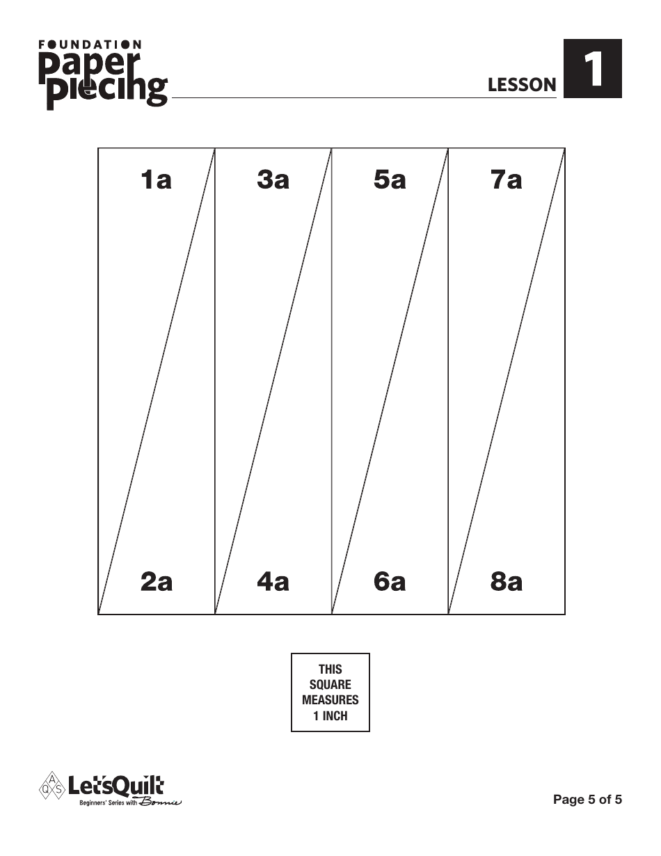 Foundation Paper Piecing Pillow Quilt Pattern Template, Page 5