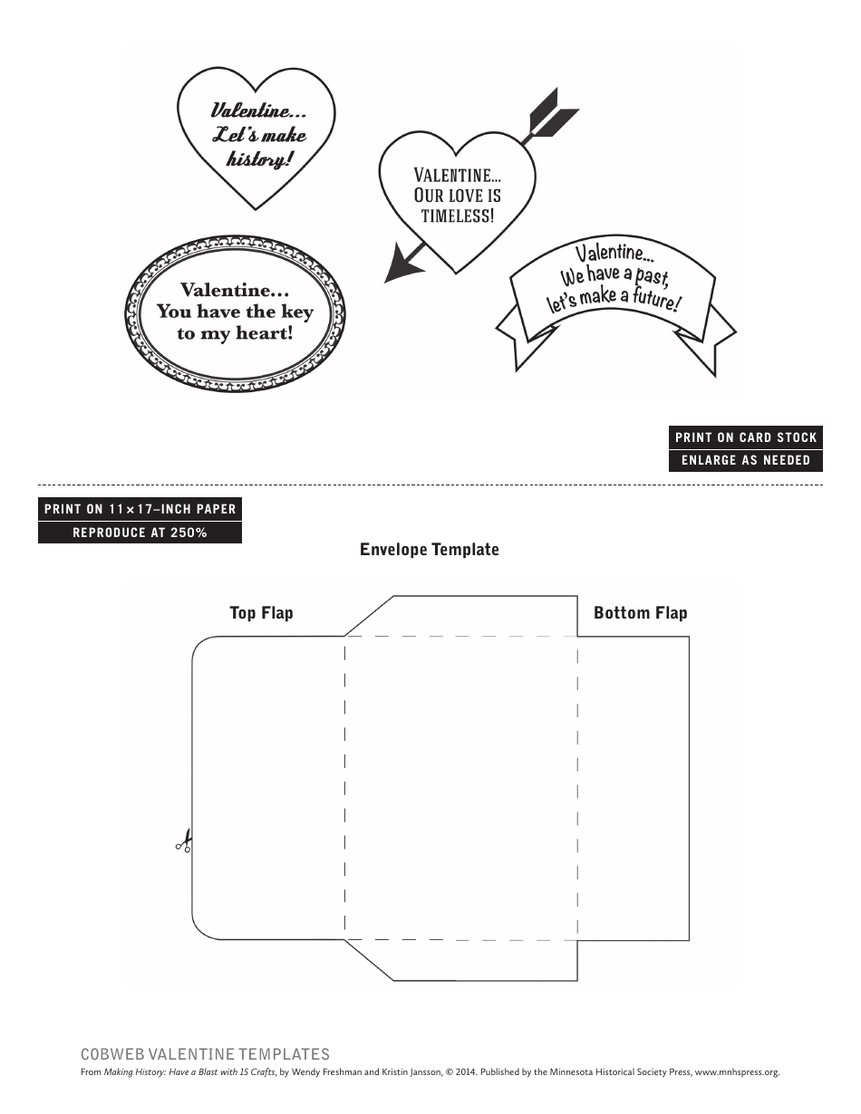 Cobweb Valentine Templates, Page 5