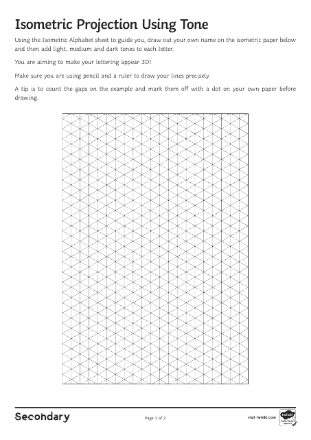 Isometric Projection Worksheet - Downloadable Template