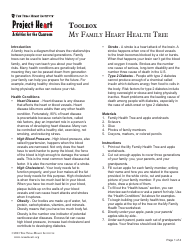 Document preview: Family Heart Health Tree Template - the Texas Heart Institute