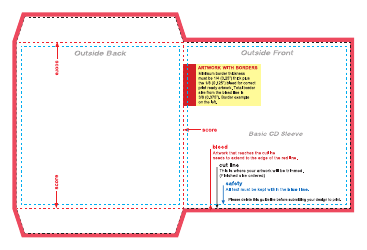 Document preview: Basic Cd Sleeve Print Template