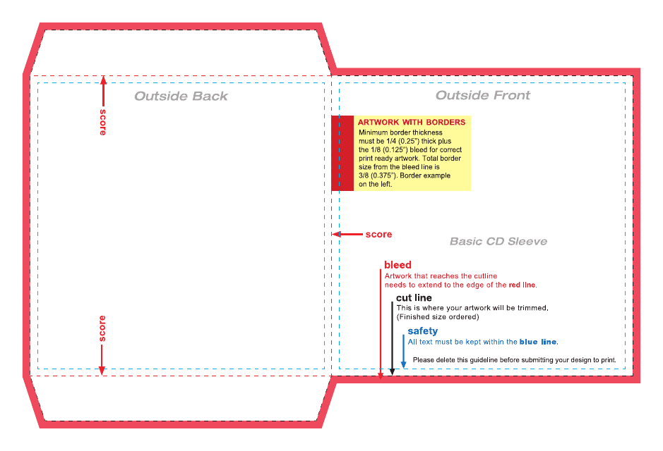 Basic Cd Sleeve Print Template