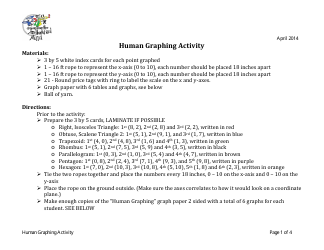 Human Graphing Activity Sheet