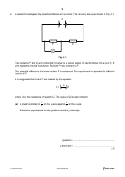 Cambridge International as &amp; a Level: Physics Paper 5 Planning, Analysis and Evaluation, Page 5