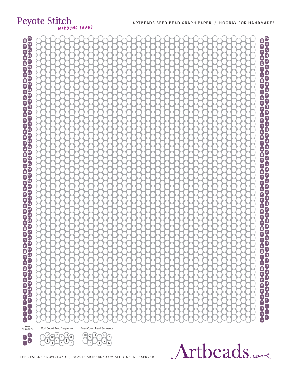 Round Seed Bead Graph Paper Engagement Design