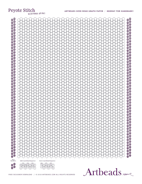 Round Seed Bead Graph Paper - Artbeeds