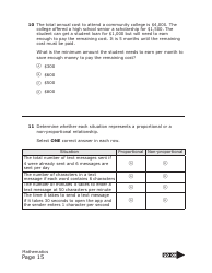 Staar Grade 8 Mathematics Practice Assessment - Texas, Page 15