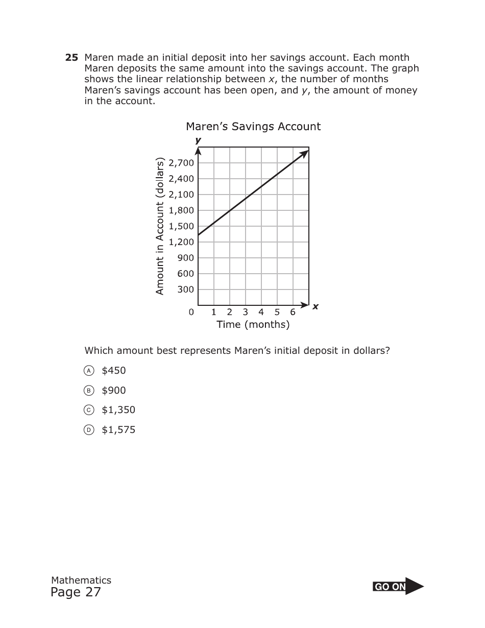 Staar Grade 8 Mathematics Practice Assessment - Texas, Page 27